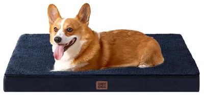 Immagine prodotto di Cuccia ortopedica per cani, 89x58 cm, lavabile, colore blu navy, taglia L