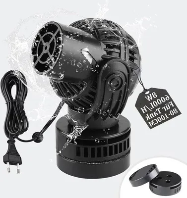 Zdjęcie produktu dla Pompa obiegowa do akwarium 360° 6000 l/h 8 W, cicha, z funkcją tworzenia fal