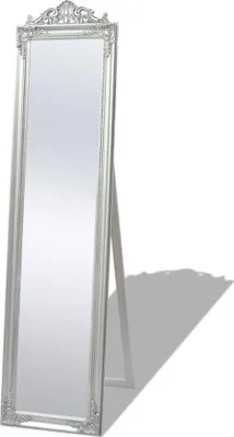 Produktbild von vidaXL Standspiegel im Barock-Stil 160x40 cm Silbern
