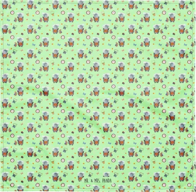 Produktbild von Mr. & Mrs. Panda Kopftuch Pinguin & Maus Wanderer L - Grün - Geschenk, Haartuch, Wandern, Abenteuer, Wanderlust, Halstuch, Bandana, Stirnband, Tuch