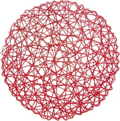Produktbild von Rotes rundes Papiertischset, 35 cm Durchmesser