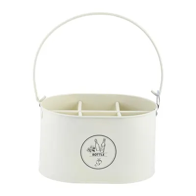 Produktbild von flaschenkiste mit Öffner 27,7 x 18 cm Stahl creme