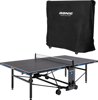 Produktbild von DONIC Outdoor + Indoor Tischtennisplatte Style 1000, inklusive Abdeckhülle, inkl. Tischtennisnetz, Ball- und Schlägerhalterung, klappbar, wetterfest,