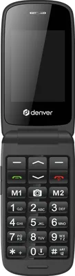 Produktbild von Denver BAS-24600L, Klapphandy, 6,1 cm (2.4"), 0,3 MP, Bluetooth, 900 mAh, Schwarz