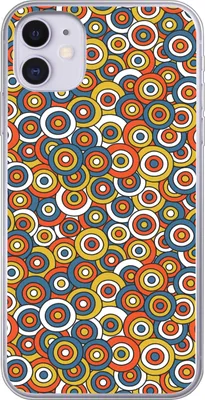 Produktbild von MuchoWow® Handyhülle Schutzhülle Hülle für Telefoonhoesje iPhone 11 Muster - Retro - Kreis Silikon Softcase Handy Hülle - Handytasche