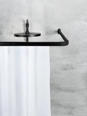 Produktbild von Schöner Wohnen Winkelschiene Jete Schwarz Dusche Befestigung Schiene