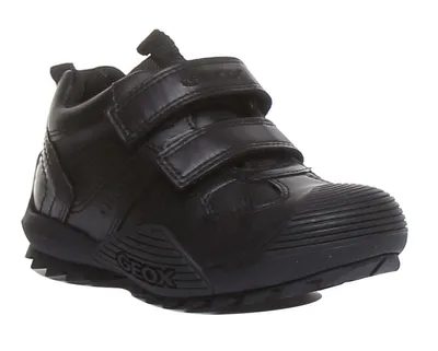 Produktbild von Geox J Savage K der 2 Riemen Schlupf Auf Turnschuhe Schwarz – Vereinigtes Königreich 8,5 / Schwarz