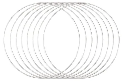 Produktbild von Vaessen Creative Metallringe 20 cm x 3 mm Kreis zum Basteln - 8 Stück Drahtkreis