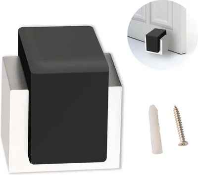 Produktbild von Famanu Türstopper Moderne Gummi-Design - Schwarz
