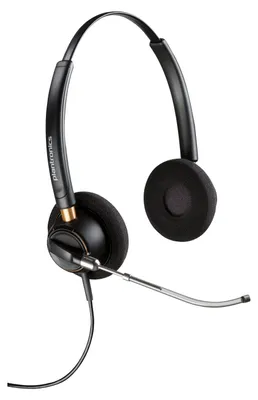 Produktbild von HP Poly EncorePro 520V Binaurales Headset-Sprachrohr + Quick Disconnect, Kabelgebunden, Anrufe/Musik, 74 g, Kopfhörer, Schwarz
