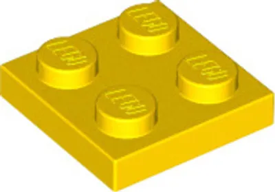 Image de 1 pièce LEGO, pièce n° 3022 en jaune (Yellow)