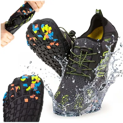 Produktbild von Aquaget® Wasserschuhe für Herren Gr. 43 – atmungsaktiv, schnelltrocknend, Schutz vor Steinen & Seeigeln