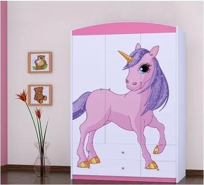 Immagine prodotto di BDW, armadio con cassetti, per camera da letto, 128×190 cm, 3 ante, rosa 4
