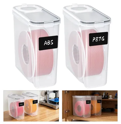 Obrázok produktu pre Peviasot 2-dielna súprava, úložná nádoba pre 3D tlačiarne, objem 4 litre, vodotesná nádoba na sušenie vlákien s priemerom 1,75 mm (PLA/PETG/TPU)