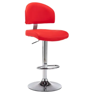 Produktbild von Barhocker aus Polyurethan 43 x 98-119 x 47 cm Rot