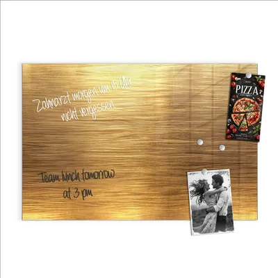 Produktbild von Magnettafel 90x60cm Pinnwand Whiteboard beschreibbar - Golden Textured Surface