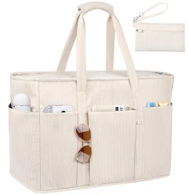 Produktbild von Strandtasche mit Reißverschluss, XXL wasserdichte Badetasche, 45 Liter, für Strand