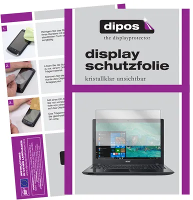 Produktbild von 1x Schutzfolie für Acer Aspire ES 15 klar Displayschutzfolie Folie Display Schutz dipos