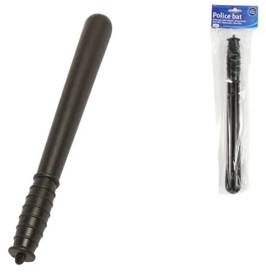 Produktbild von Polizeischlagstock mit Quietschgeräusch Schwarz 34 cm
