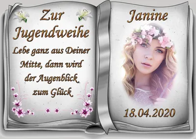 Produktbild von Tortenaufleger Fototorte Tortenbild zur Jugendweihe Buchform DIN A4 JW34