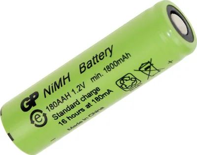 A single green AA battery is shown against a white background.