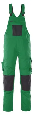 Immagine prodotto di Salopette con tasche al ginocchio MASCOT® Leipzig verde/nero, taglia 82 C66 MASCOT 12069-203-0309