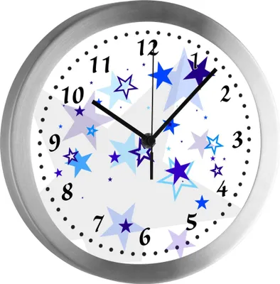 Produktbild von Funkuhr, Kinder Wanduhr, Kinderuhr, Kinderzimmer  Sternenhimmel blau