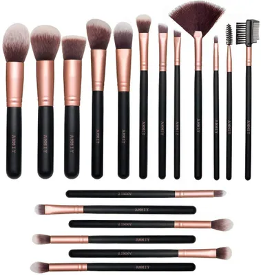Image de AMMIY - Ensemble de pinceaux de maquillage 18 pièces pour le visage et les yeux