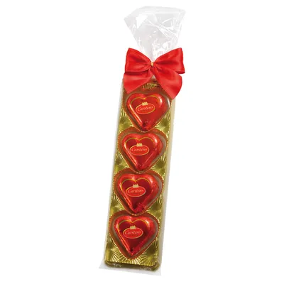 Produktbild von Carstens Lübecker Edelmarzipan Herzen Stange mit Schleife 50g
