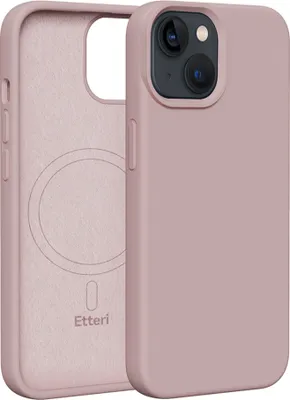 Zdjęcie produktu dla Etteri silikonowy pokrowiec na telefon iPhone 13 6,1" jasnoróżowy