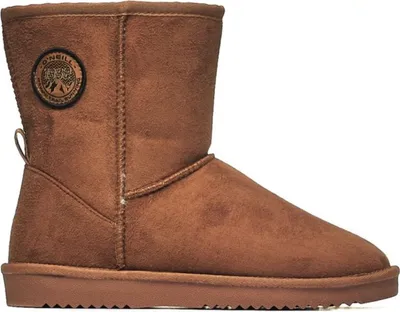 A single brown boot is shown against a white background.