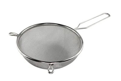 Produktbild von Edelstahl Küchensieb 15,5cm Durchmesser mit Griff und zwei Einhängeösen