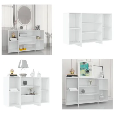Obrázek produktu pro vidaXL Příborník bílý 120x30x75 cm Materiál na bázi dřeva - Příborník - Příborníky - Skříňka - Úložná skříňka