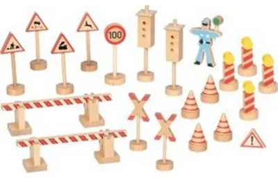 Image de Ensemble de panneaux de signalisation en bois Goki - 21dlg.