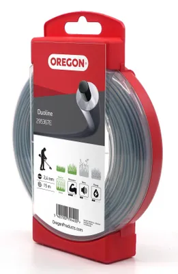 Produktbild von Oregon Duales Material Mähfaden 2,4mm, Für hohes Gras, Unkraut, Rasen und dichte Vegetation, Strapazierfähiger Profi-Nylonfaden, Für die meisten Rasen