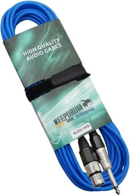 Produktbild von keepdrum MC003XJ 10m Mikrofonkabel Blau Klinke-XLR