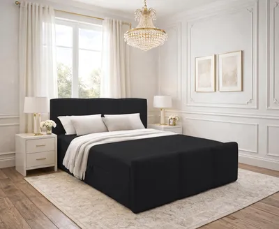 Produktbild von AX LIVING Boxspringbett Ankarra 140x200 cm Schwarz Bett mit Stauraum
