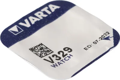 Produktbild von Varta V329, Siler-Oxid (S), 1.55 V, 36 mAh, 7.9 mm, 7.9 mm, 3.1 mm