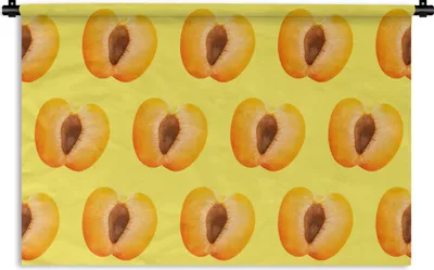 Produktbild von MuchoWow® Wandteppich Wandbehang Pfirsich - Muster - Farben 60x40 cm Tapisserie Dekoration Wandtuch - Wanddekorationen