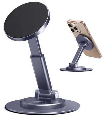 Image de Support magnétique réglable à 360° pour appareils compatibles MagSafe, gris, pour bureau