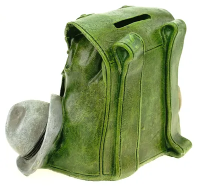 Produktbild von Wanderrucksack Spardose mit Seppelhut und Trinkflasche