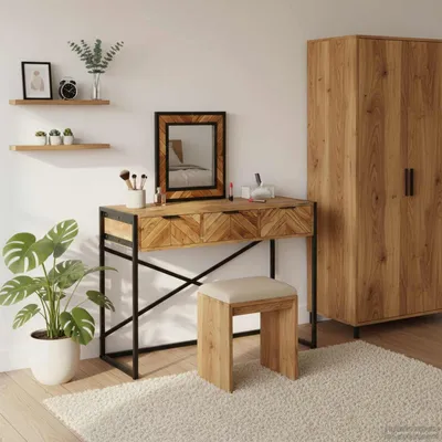 Obrázok produktu pre vidaXL Toaletný stolík hnedý 100 x 40 x 120 cm z masívneho dreva akácie