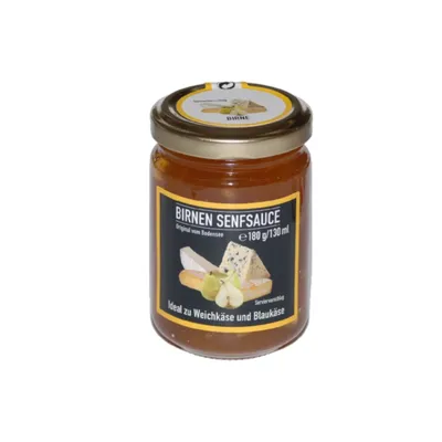 Image de Ruwisch & Zuck Sauce originale à la moutarde douce et forte aux poires du lac de Constance 180g
