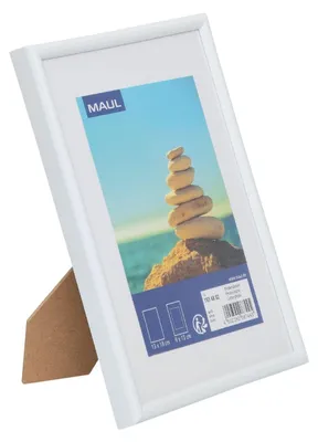 Fotolijst 13x18 cm weiß Hochglanz mit Passepartout