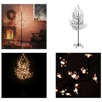 Produktbild von vidaXL LED Baum mit Kirschblüten Warmweiß 200 LEDs 180 cm - LED-Baum - LED-Bäume - LED-Deko-Baum - LED-Deko-Bäume