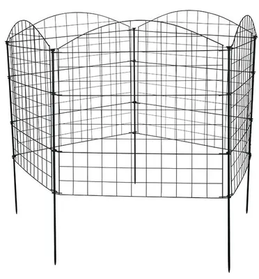 Produktbild von Teichzaun-Set 11-teilig 71x79cm 6x6cm Schwarz