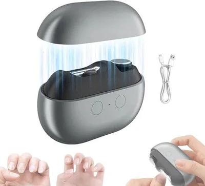 Productafbeelding van Automatische elektrische nagelknipper met LED-licht en polijstkop - zwart
