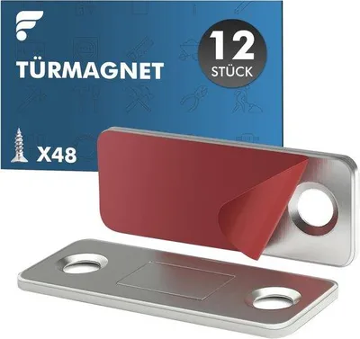 Produktbild von Famanu Türmagnet ultra dünn - 8 Stück selbstklebende Magnete für Küchenschränke und Schubladen