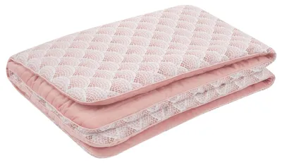 Zdjęcie produktu dla Kocyk Mata Samiboo Różowy w Krople 100x75 cm - Bawełna Satynowa, Niemowlę 0+