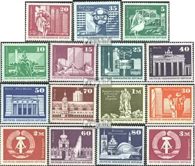 Produktbild von Briefmarken DDR 1973 Mi 1820-21,1842-43,1853-54, 1879-1882,1899-1900,1919-1920,1967 (kompl.) gestempelt Aufbau in der DDR, Großformat (I)